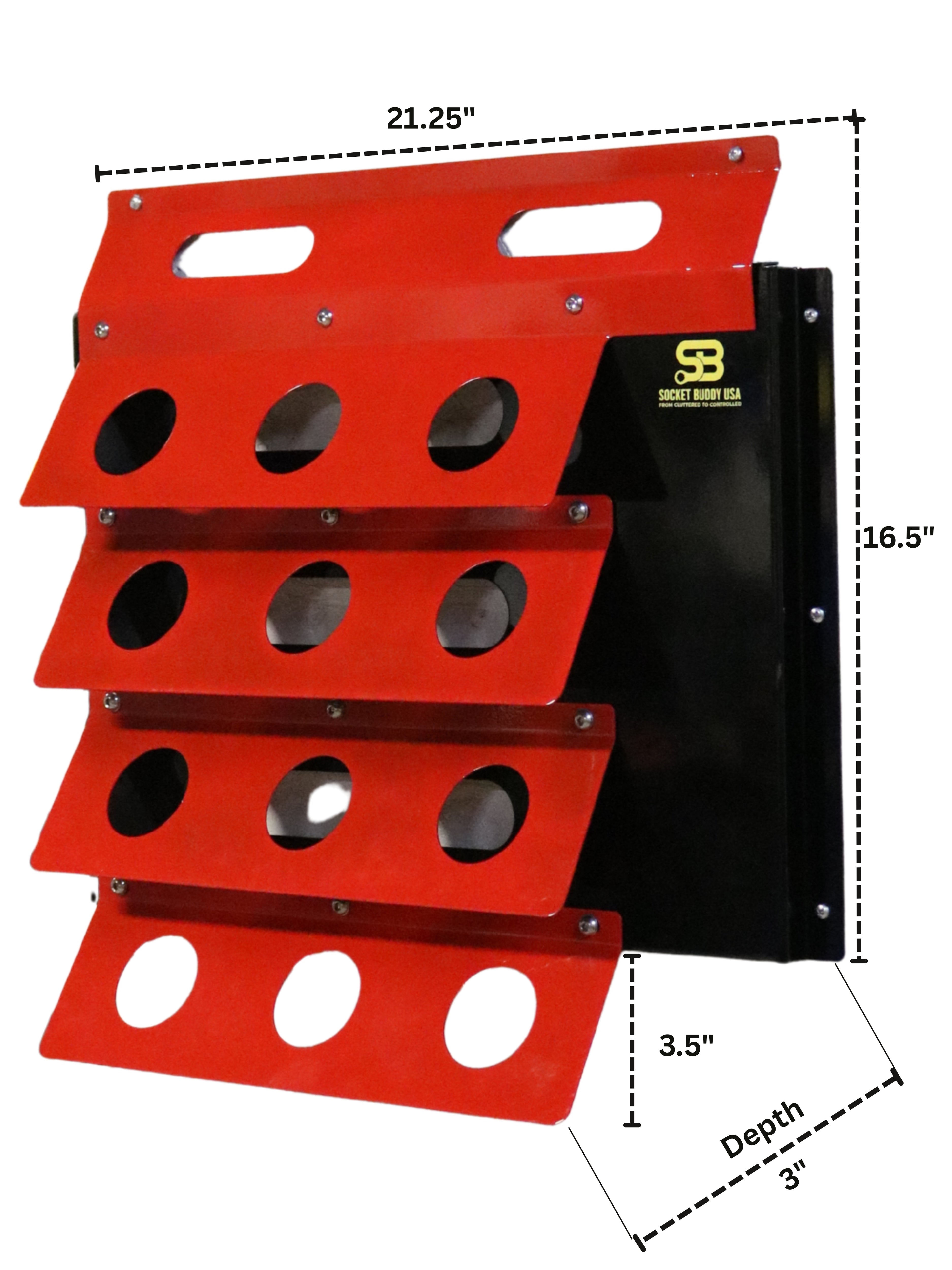 Wall Mounted Steel Shelf — Heavy‑Duty, Powder‑Coated, Shop‑Ready